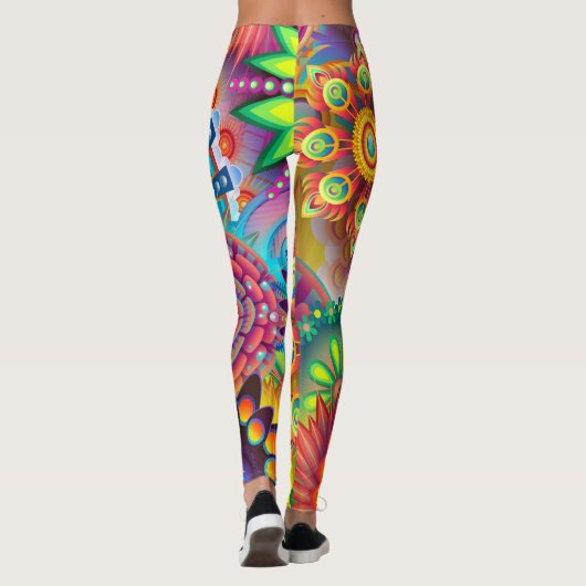leggings de fleurs psychédéliques (Dos)
