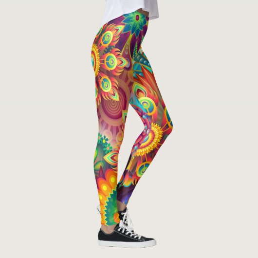 leggings de fleurs psychédéliques (Droite)