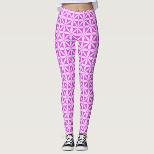 leggings de fleurs roses (Devant)