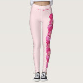 Leggings de fleurs roses de l'État de Washington (Devant)