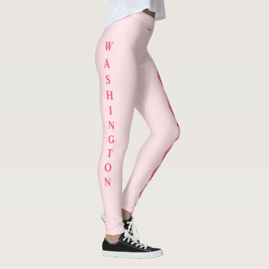 Leggings de fleurs roses de l'État de Washington (Droite)