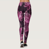 Leggings de fleurs roses et violettes (Dos)