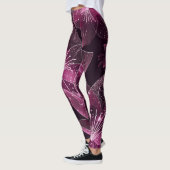 Leggings de fleurs roses et violettes (Gauche)