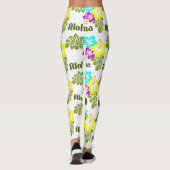 Leggings de fleurs tropicales d'Aloha (Dos)
