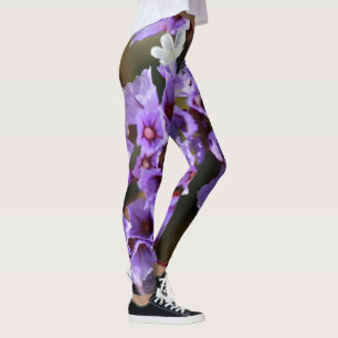 Leggings de fleurs violettes