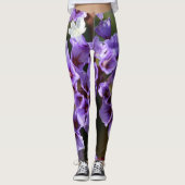 Leggings de fleurs violettes (Devant)