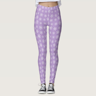 Leggings de flocon de neige pourpre