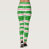 Leggings de flocon rouge et vert (Dos)