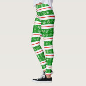 Leggings de flocon rouge et vert (Gauche)