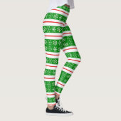 Leggings de flocon rouge et vert (Droite)