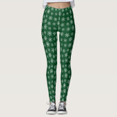 Leggings de flocon vert (Devant)