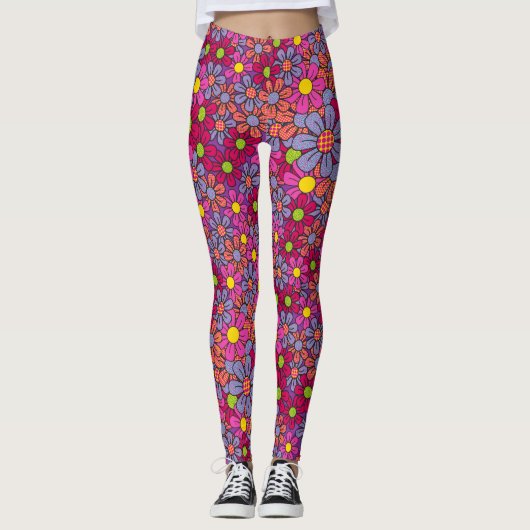 Leggings de flûte à fleurs (Devant)