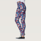 Leggings de flux patriotiques - Amusants (Gauche)