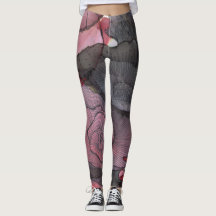 Leggings de framboise noire