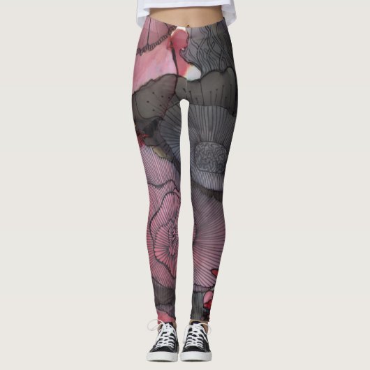 Leggings de framboise noire (Devant)
