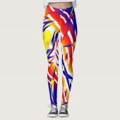 Leggings de funky abstrait tonnerre (Devant)