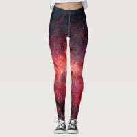 leggings de galaxie rouge