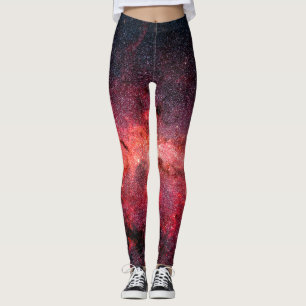 leggings de galaxie rouge