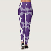 Leggings de géométrie en étoile blanche violette (Dos)