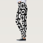 Leggings de géométrie en noir blanc (Gauche)