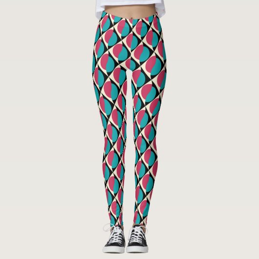 Leggings de géométrie ethnique (Devant)