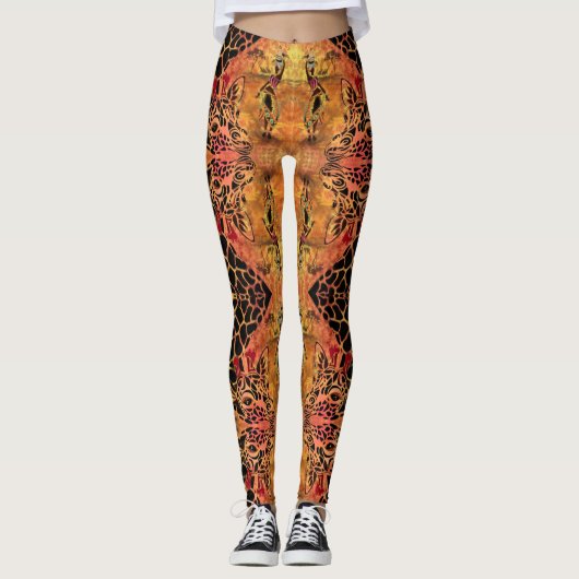 Leggings de Giraffe Design Africain (Devant)