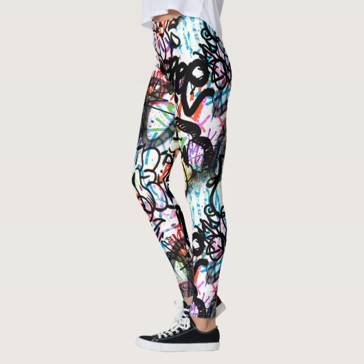 Leggings de graffitis de rue - Amusants (Gauche)