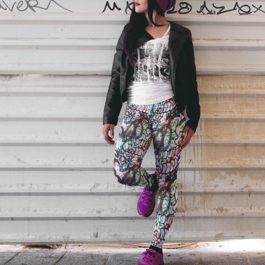Leggings de graffitis de rue - Amusants