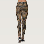 Leggings de Houndstooth noirs et Brown (Dos)
