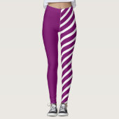 Leggings de Jester violet et blanc (Devant)