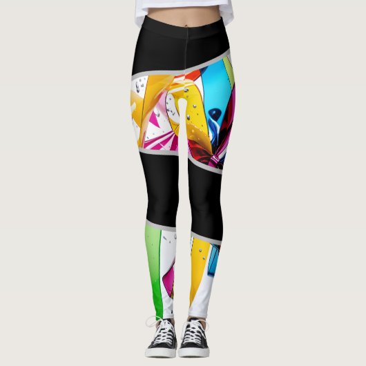 Leggings de jogging vibrants haute visibilité Cute (Devant)