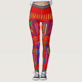 Leggings de Kuna Indian Mola Cross (Devant)