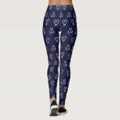 Leggings de la Marine Blue Heart (Dos)