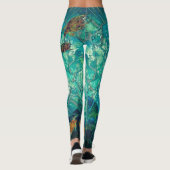 Leggings de la mer de mosaïque nageant avec des to (Dos)