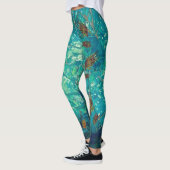 Leggings de la mer de mosaïque nageant avec des to (Gauche)