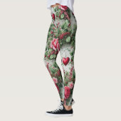 Leggings de la Saint-Valentin Cœurs et Roses (Gauche)