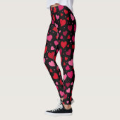 Leggings de la Saint-Valentin, Coeurs rose et roug (Gauche)