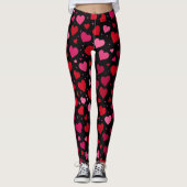 Leggings de la Saint-Valentin, Coeurs rose et roug (Devant)