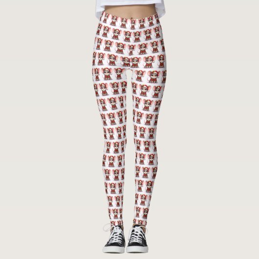 Leggings de la souris de Noël (Devant)
