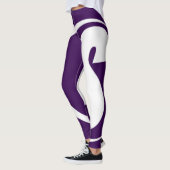Leggings de la victoire en blanc et violet (Gauche)