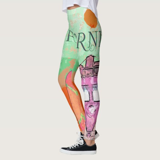 Leggings de l'affiche de voyage en Californie (Gauche)
