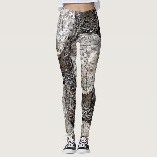 Leggings de l'Arbre à Fermes Argent (Devant)