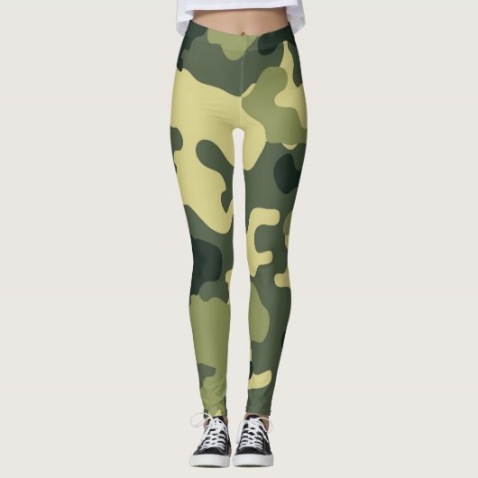 Leggings de l'armée Green Camo (Devant)