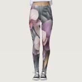 Leggings de l'élégance des orchidées tropicales (Devant)