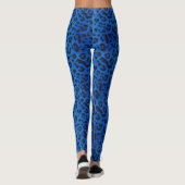 Leggings de léopard bleu Cobalt gras et élégant (Dos)