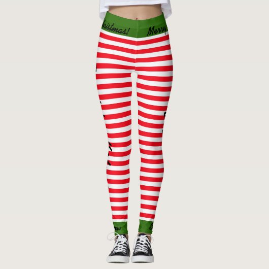 Leggings de l'équipage des elfes de Noël Père Noël (Devant)