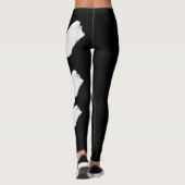 Leggings de l'état de Dogwood Flower Virginia Noir (Dos)