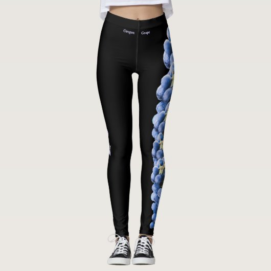 Leggings de l'État de l'Oregon noir (Devant)