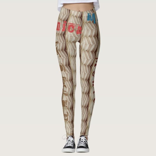 Leggings de l'exercice de nom personnalisé (Devant)