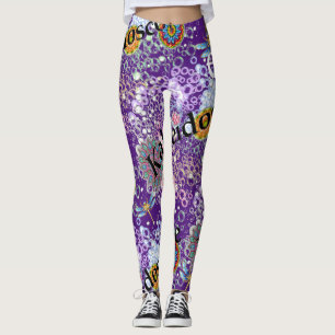 Leggings de libellules de sorbet de raisin